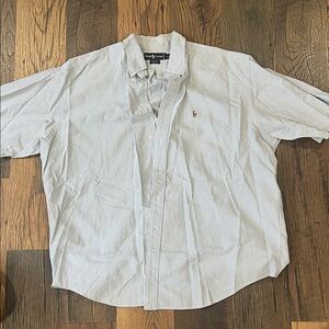 Ralph Lauren Men’s Blue & White Striped Button-Down Shirt